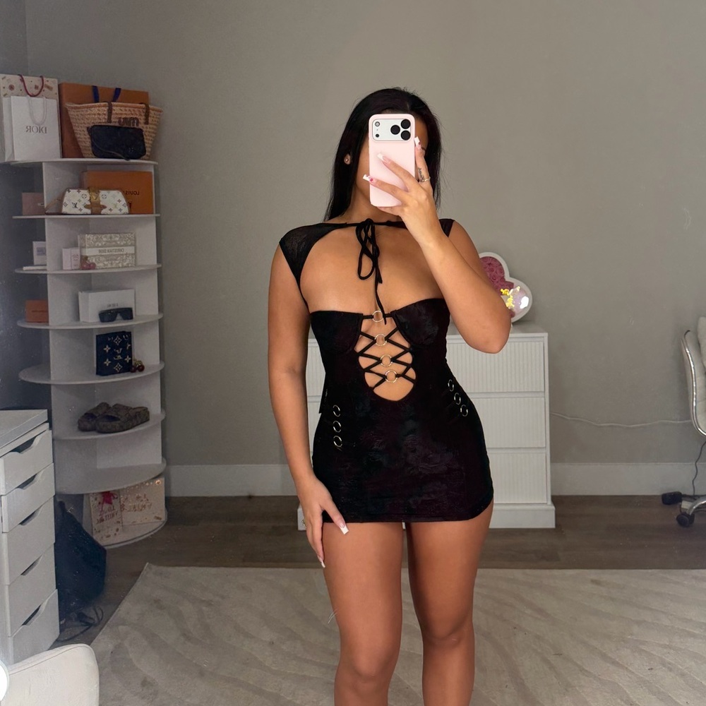 FashionNova Liliana Lace Micro Mini Dress